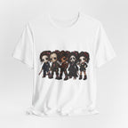 Horror Icons Chibi Tee — Cute Killer Characters Graphic T-Shirt