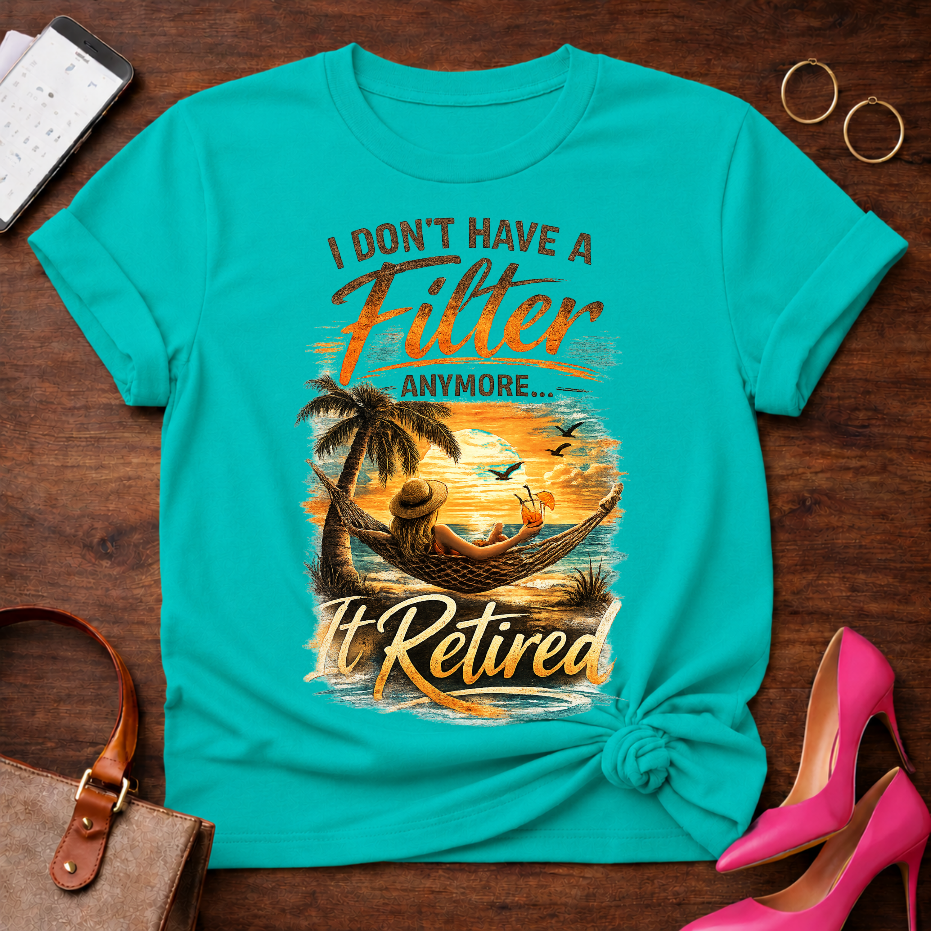 Mentally Somewhere Between Coffee and Chaos." Graphic T-Shirt