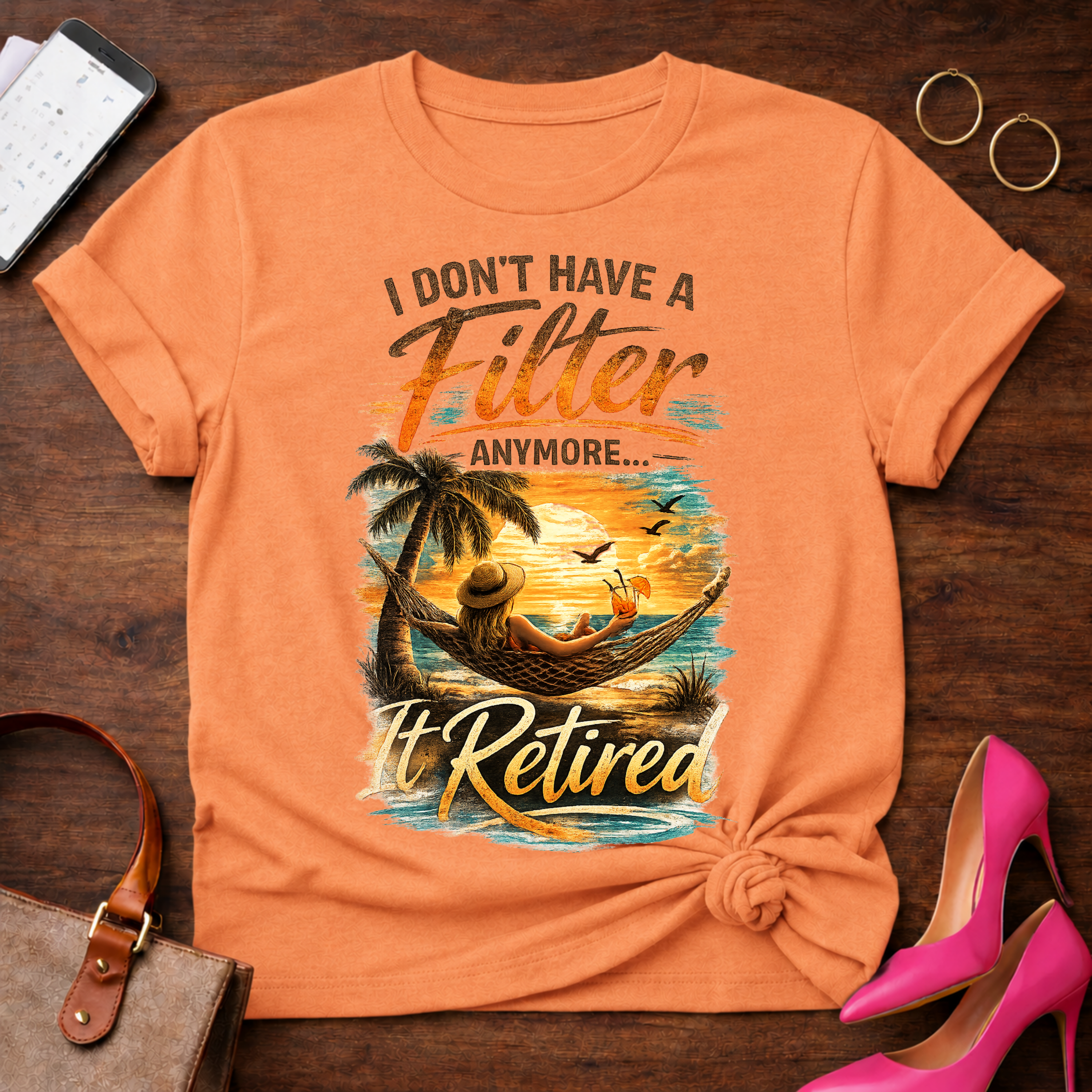 Mentally Somewhere Between Coffee and Chaos." Graphic T-Shirt