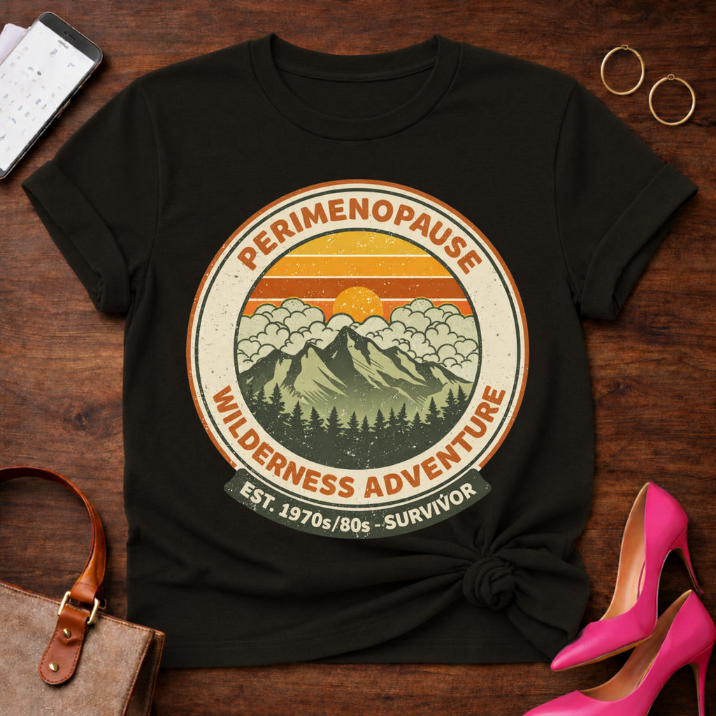 Perimenopause Wilderness Adventure Graphic T-Shirt