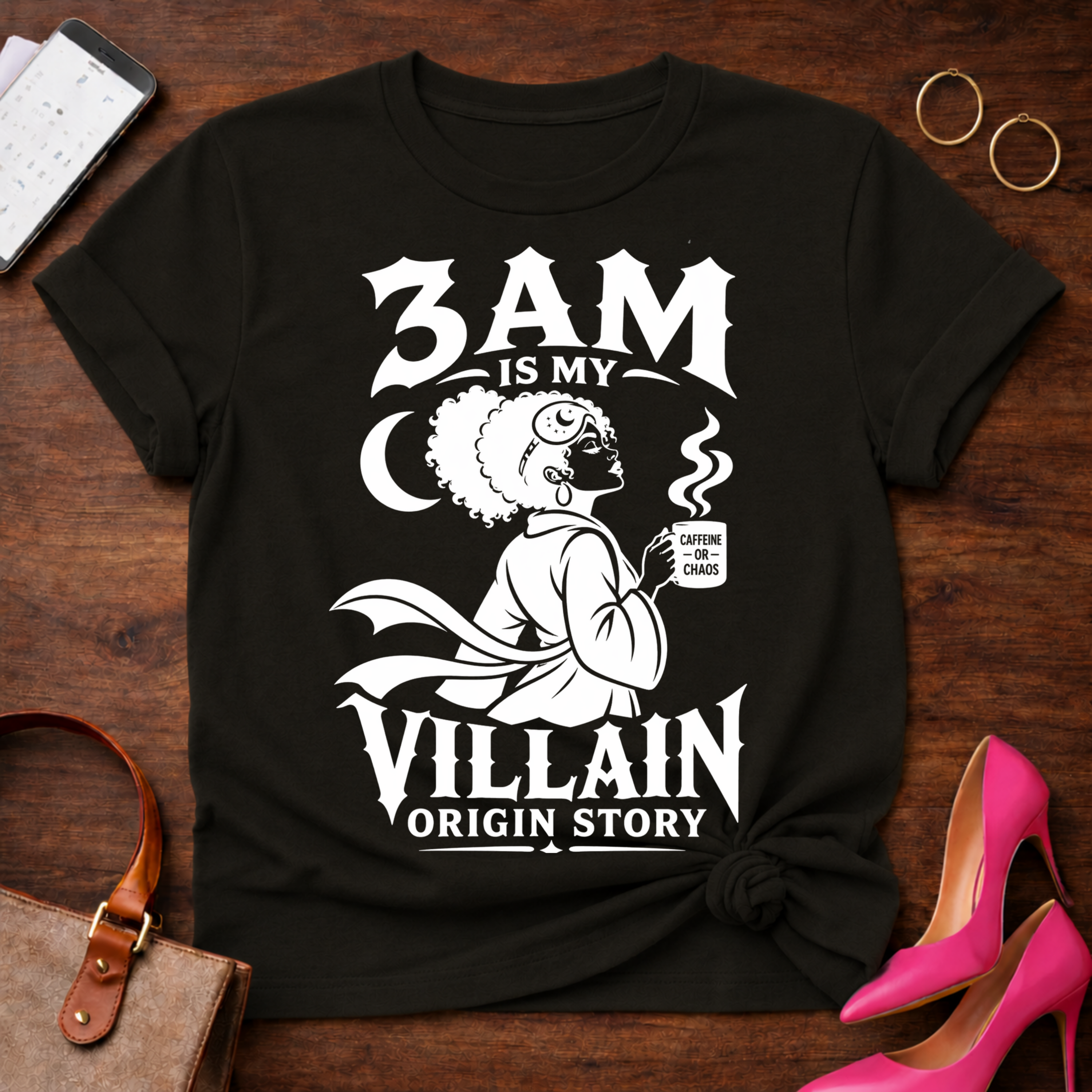 3AM Villain Origin Story Graphic T-Shirt