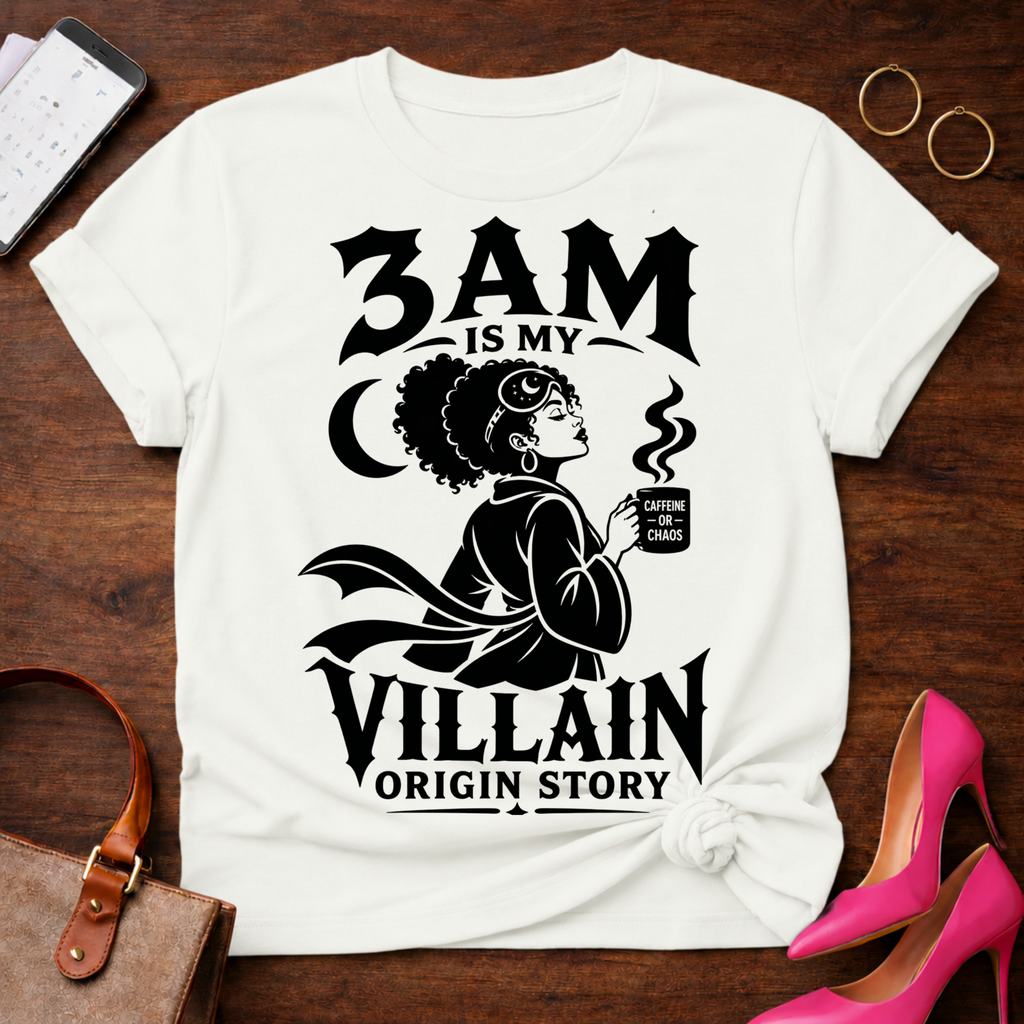 3AM Villain Origin Story Graphic T-Shirt