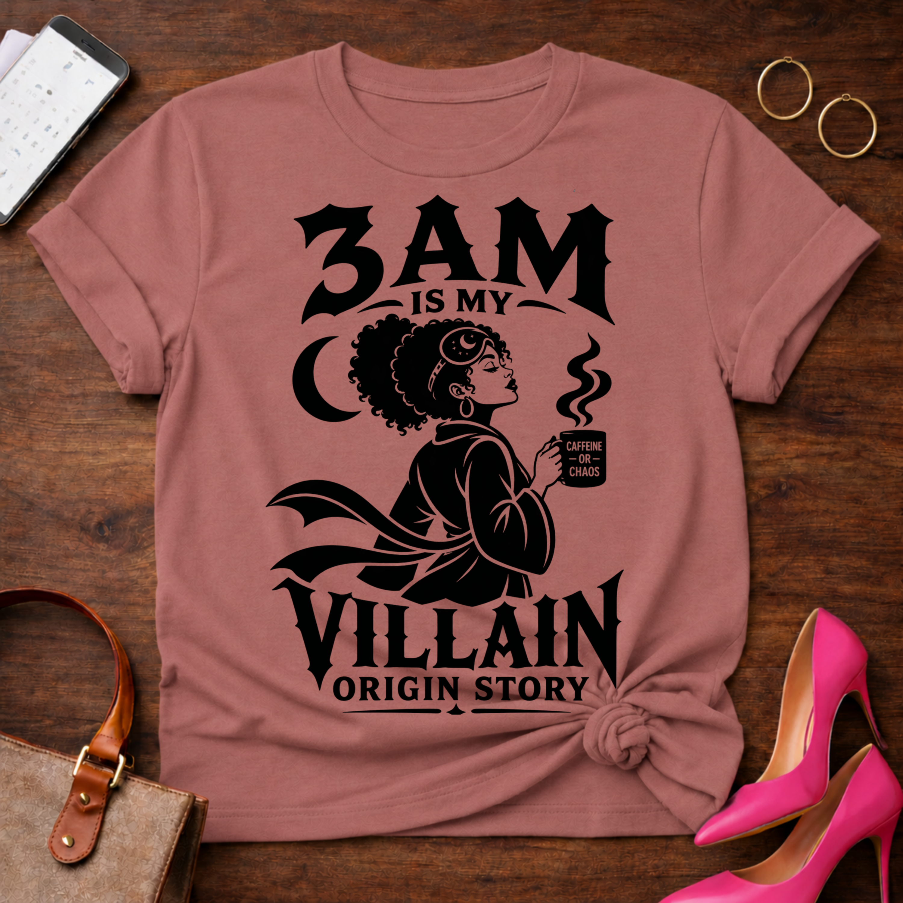 3AM Villain Origin Story Graphic T-Shirt