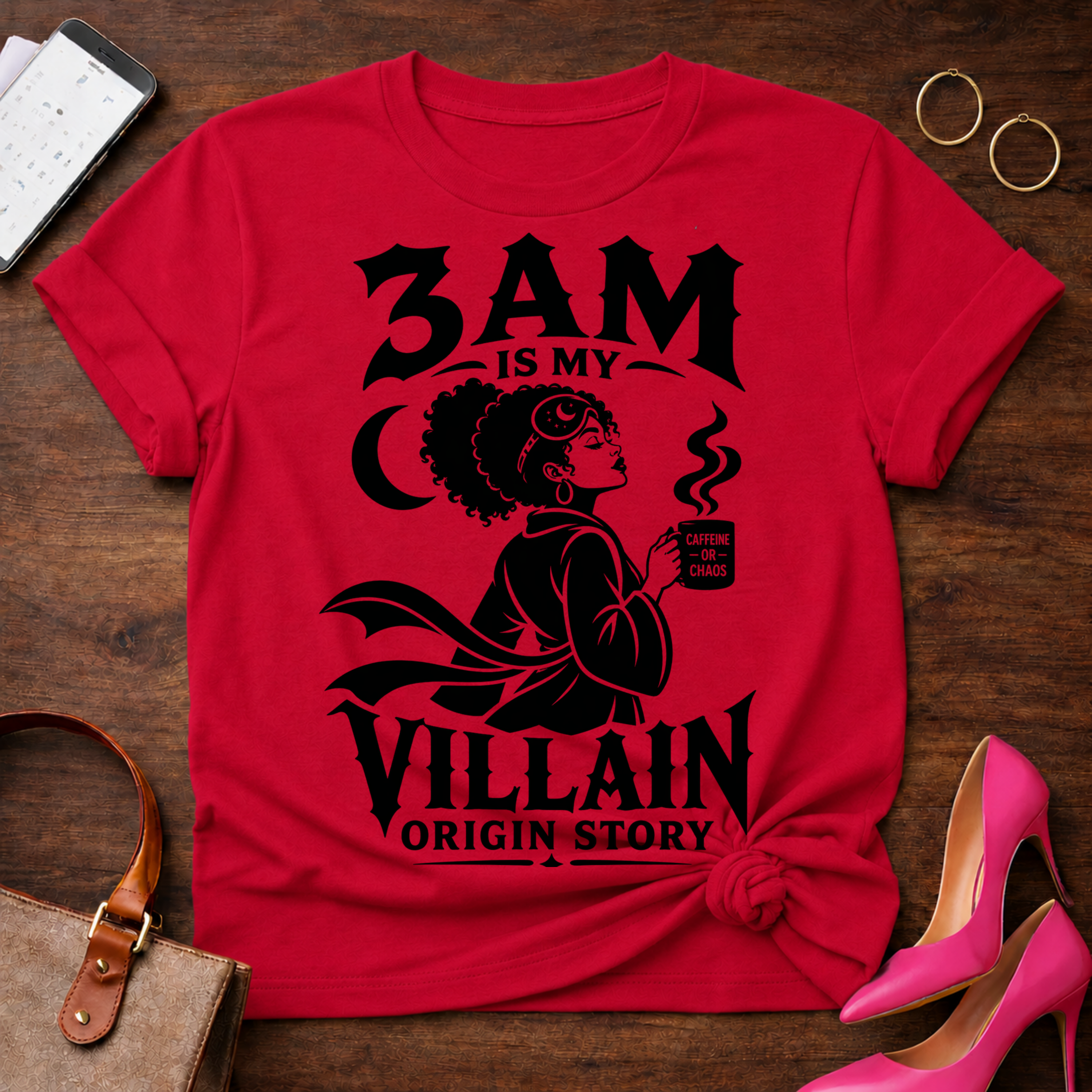 3AM Villain Origin Story Graphic T-Shirt