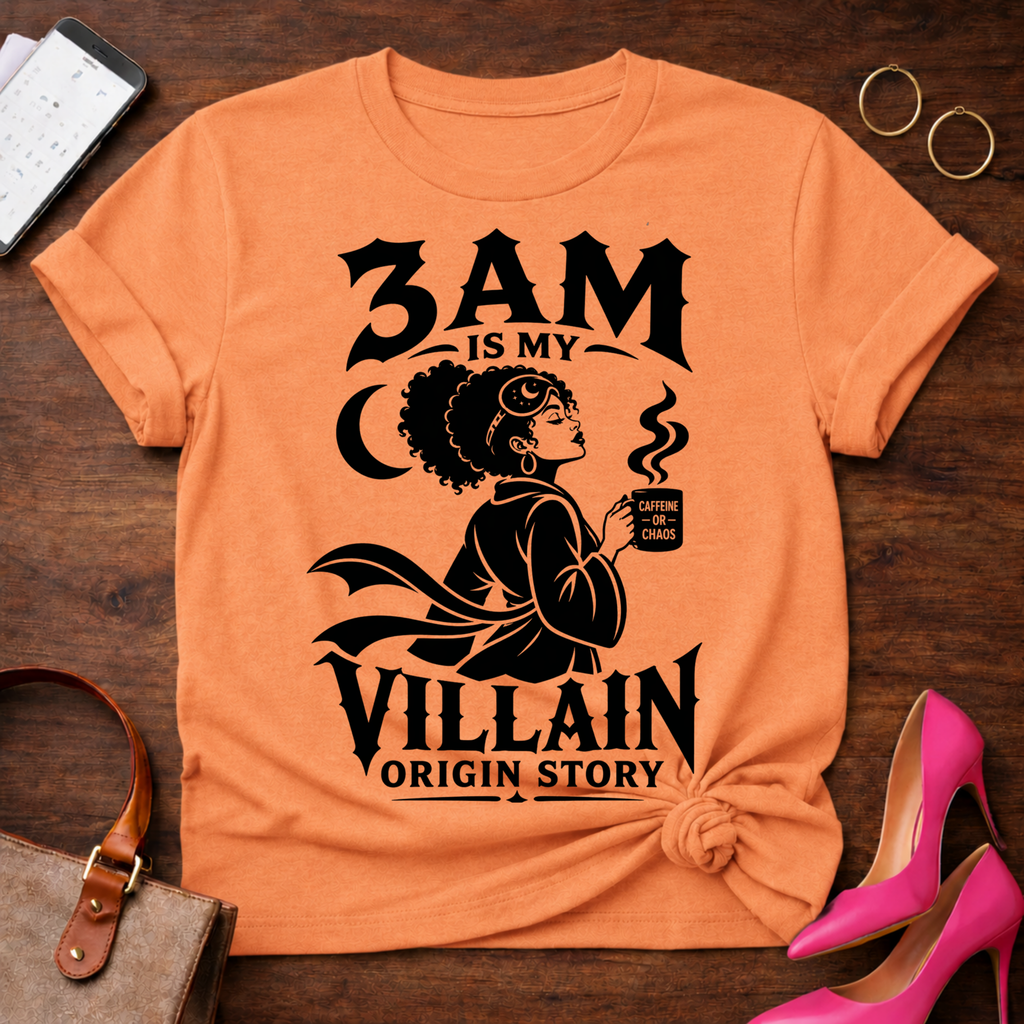 3AM Villain Origin Story Graphic T-Shirt