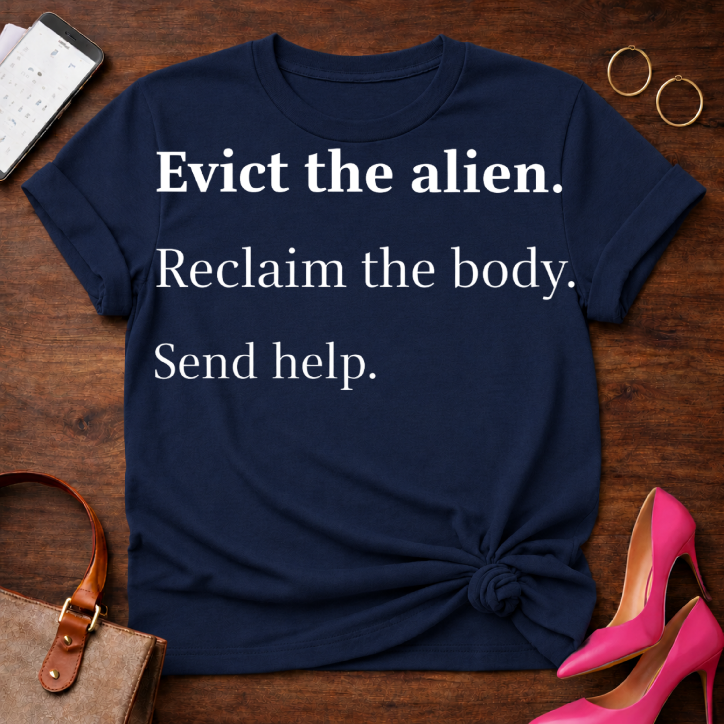 Evict The Alien. Send Help. Graphic T-Shirt