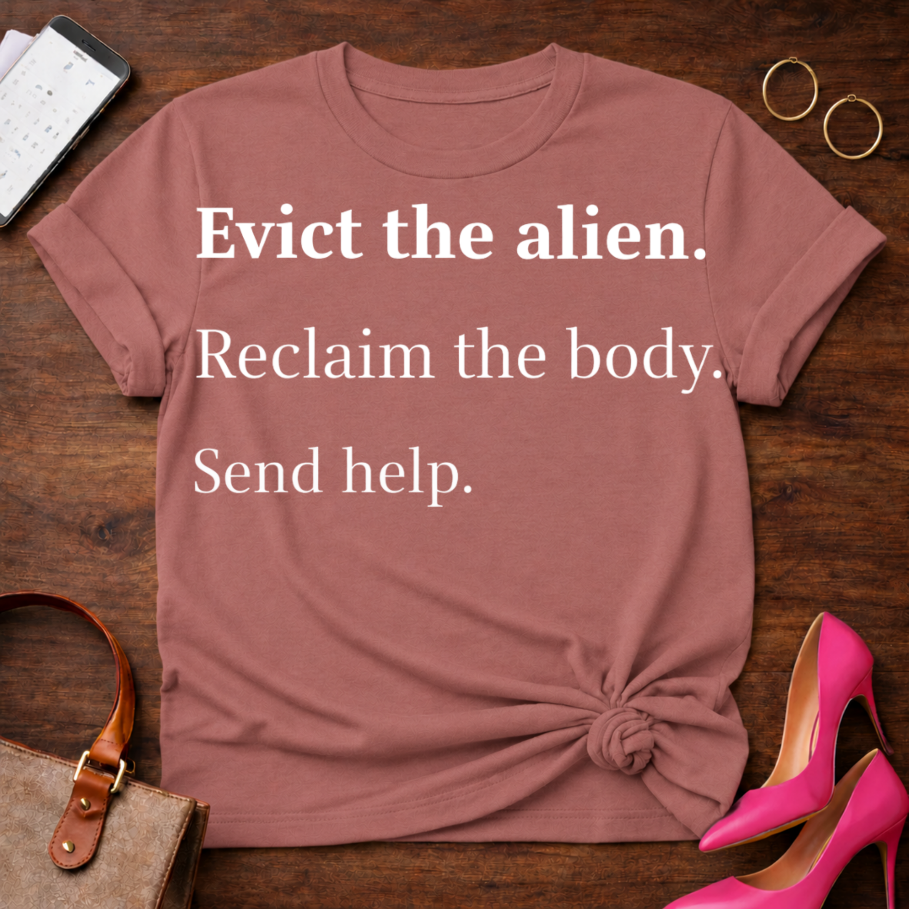 Evict The Alien. Send Help. Graphic T-Shirt