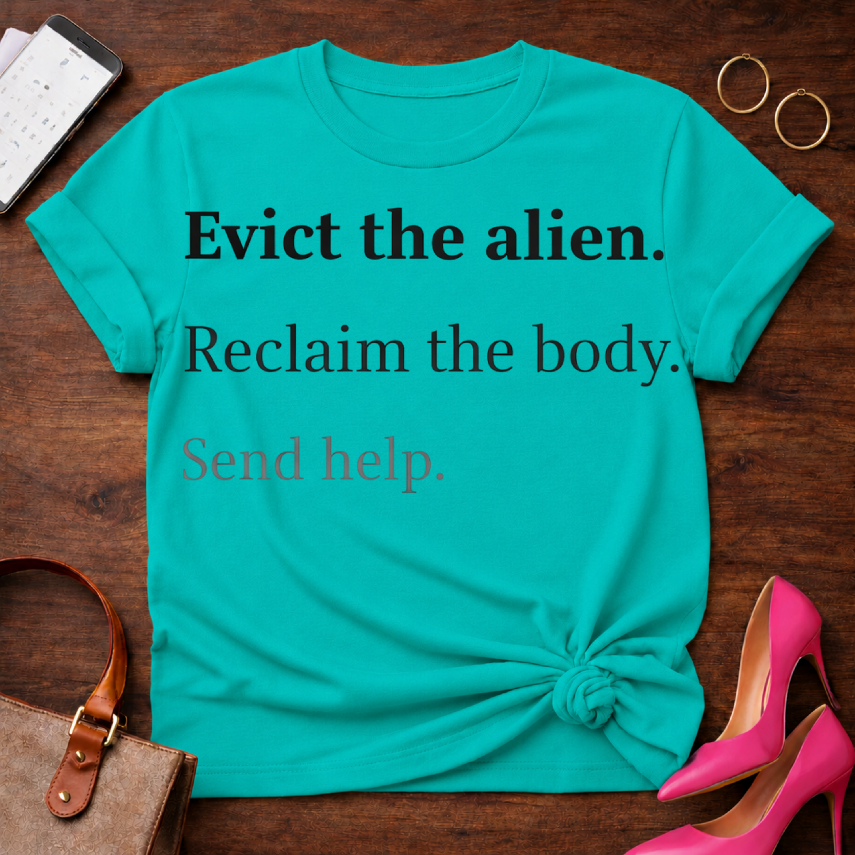 Evict The Alien. Send Help. Graphic T-Shirt