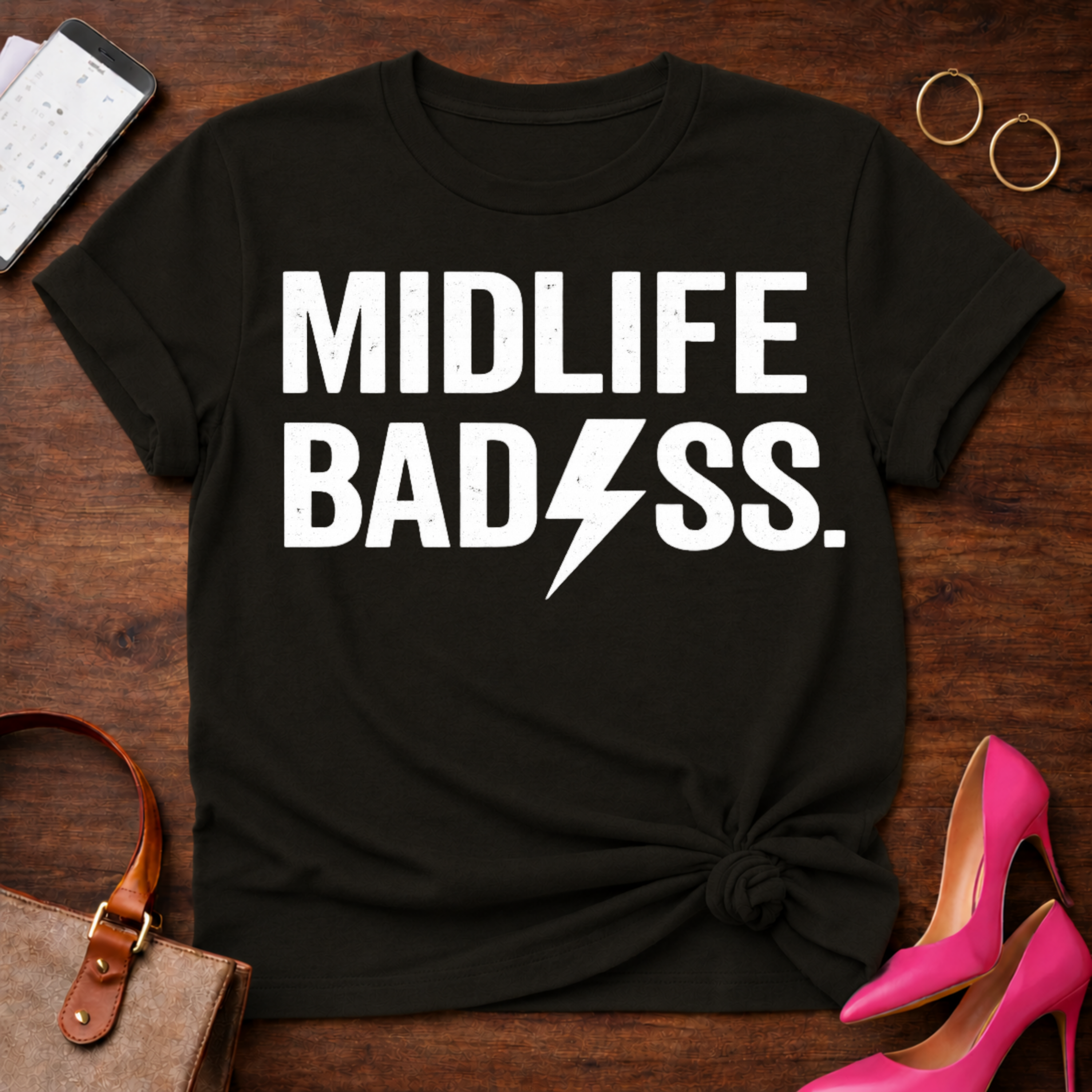 Midlife BadAss Graphic T-Shirt