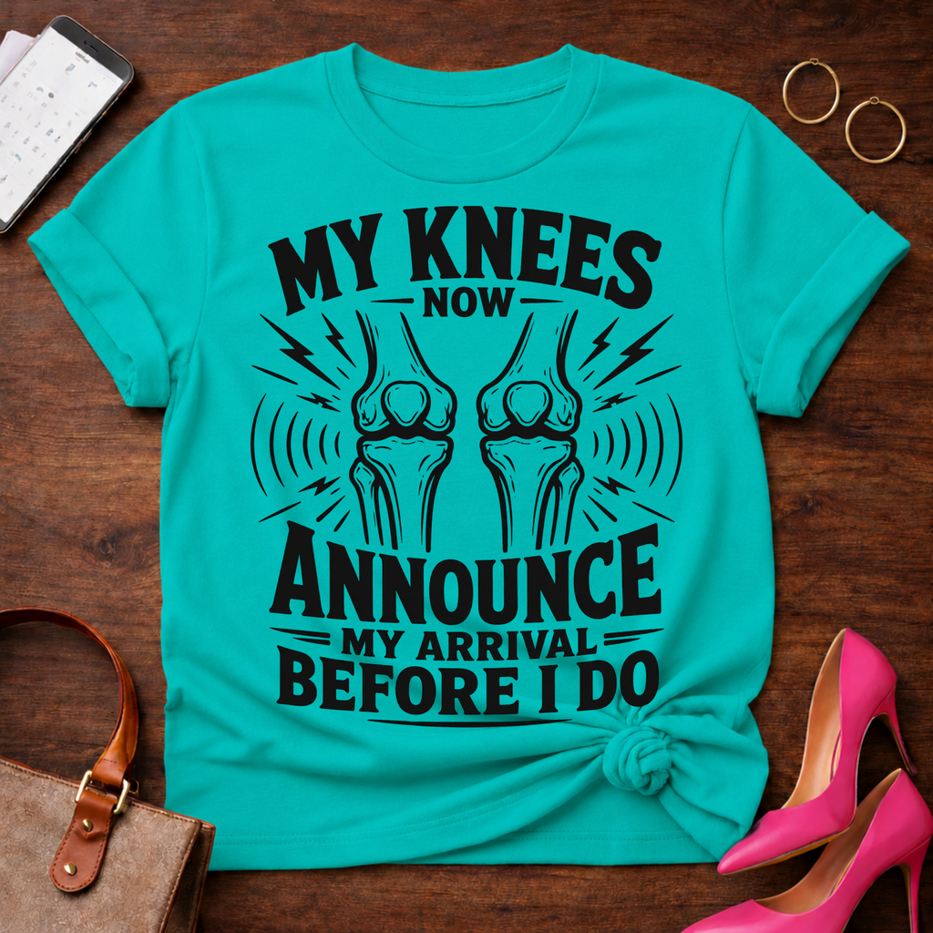 My Knees Now Announce My Arrival T-Shirt