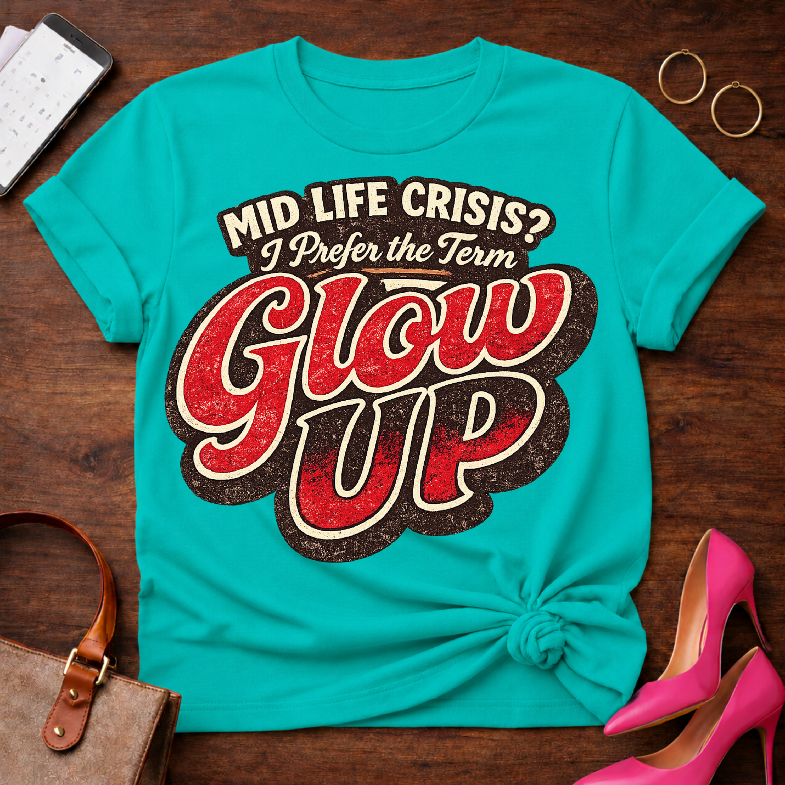 Glow Up. Graphic T-Shirt