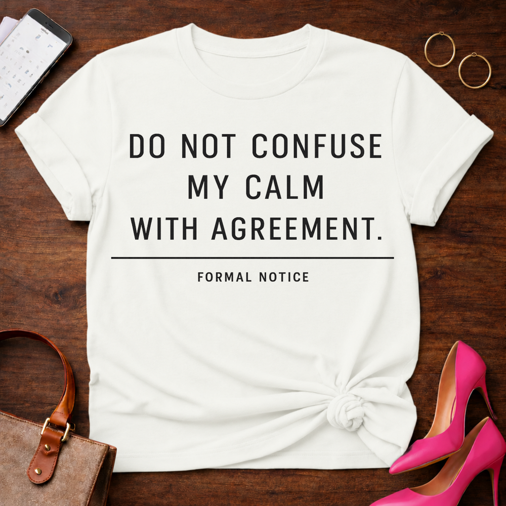 Don't Confuse My Calm with Agreement T-Shirt