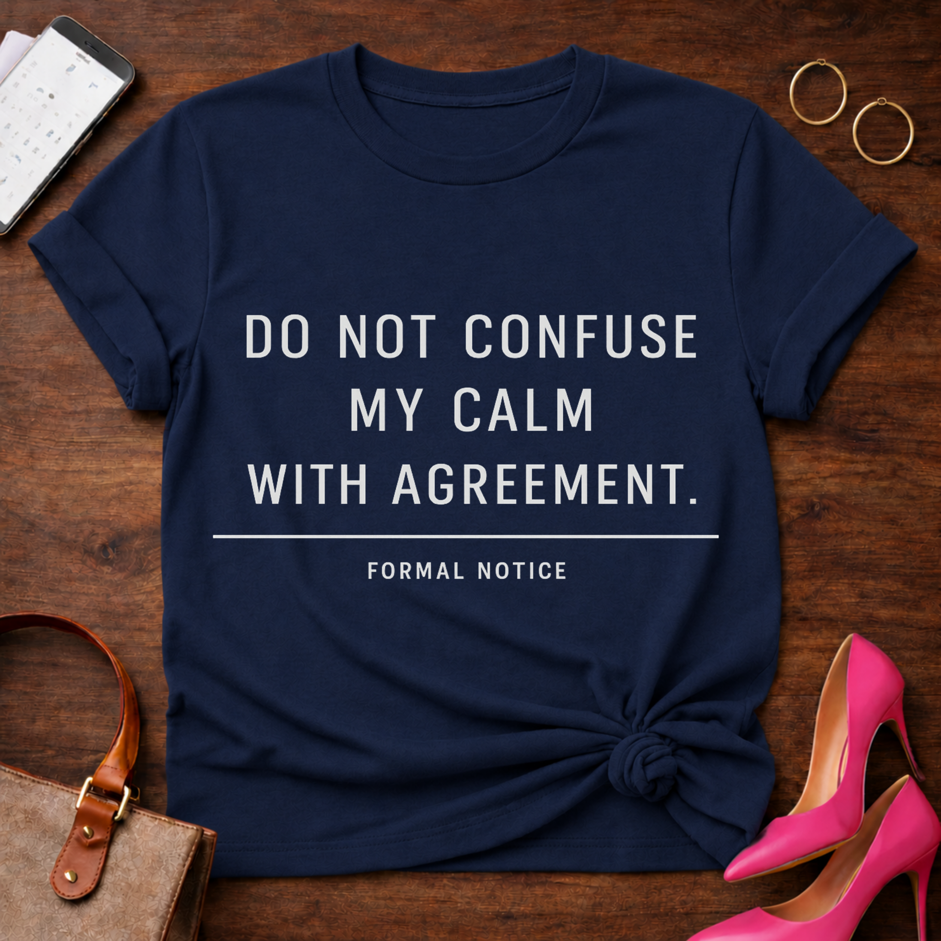 Don't Confuse My Calm with Agreement T-Shirt