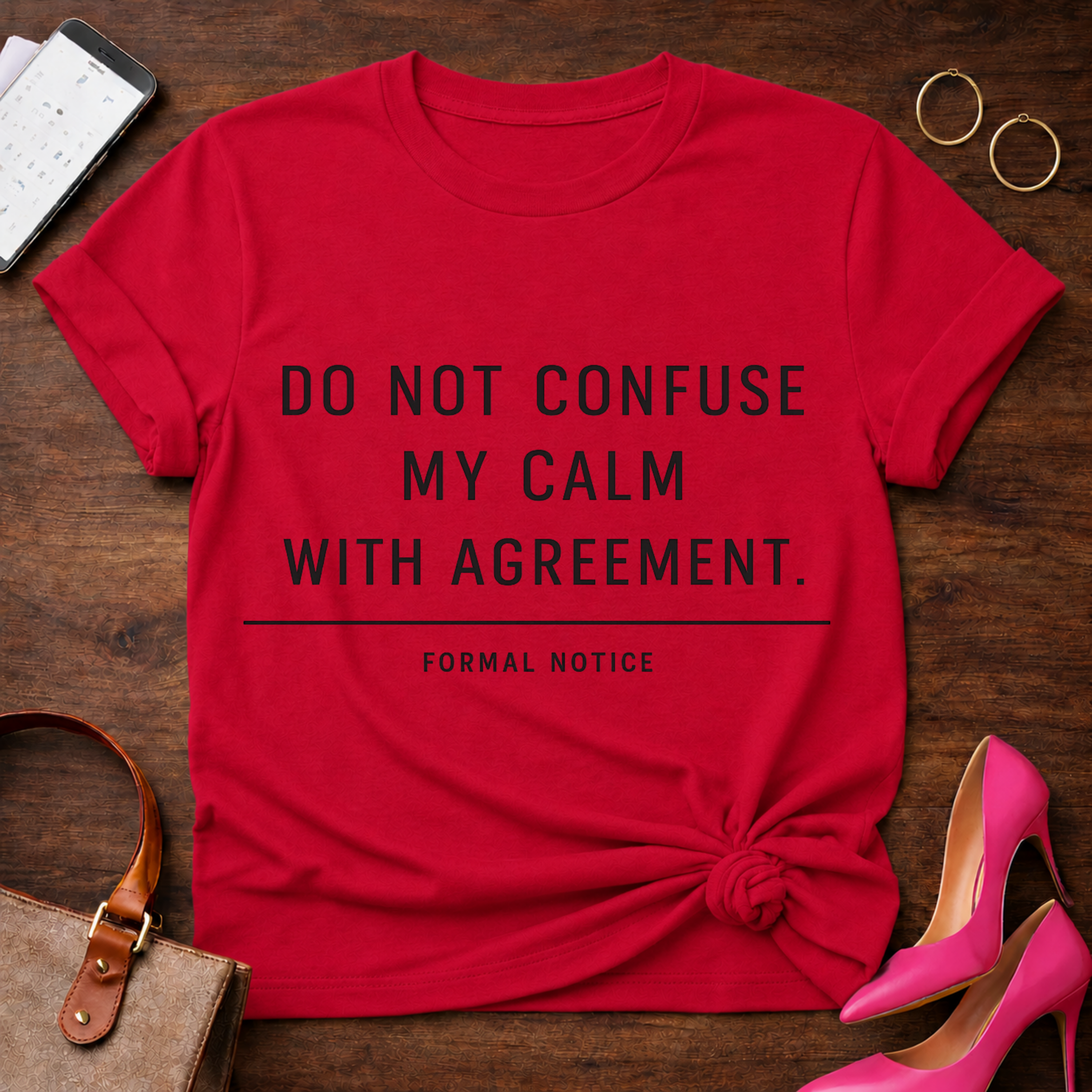 Don't Confuse My Calm with Agreement T-Shirt