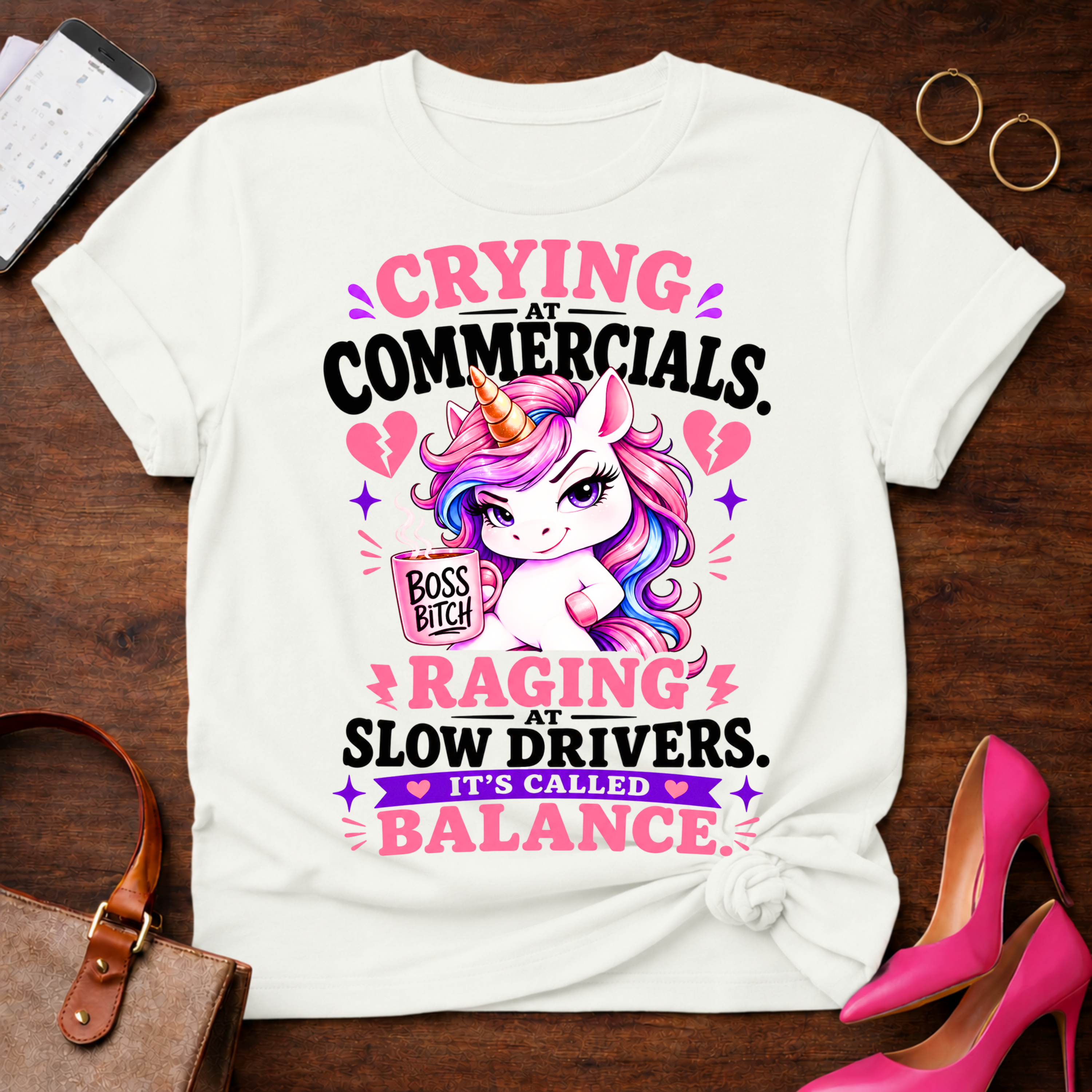 Crying At Commercials. Raging At Slow Drivers Graphic T-Shirt