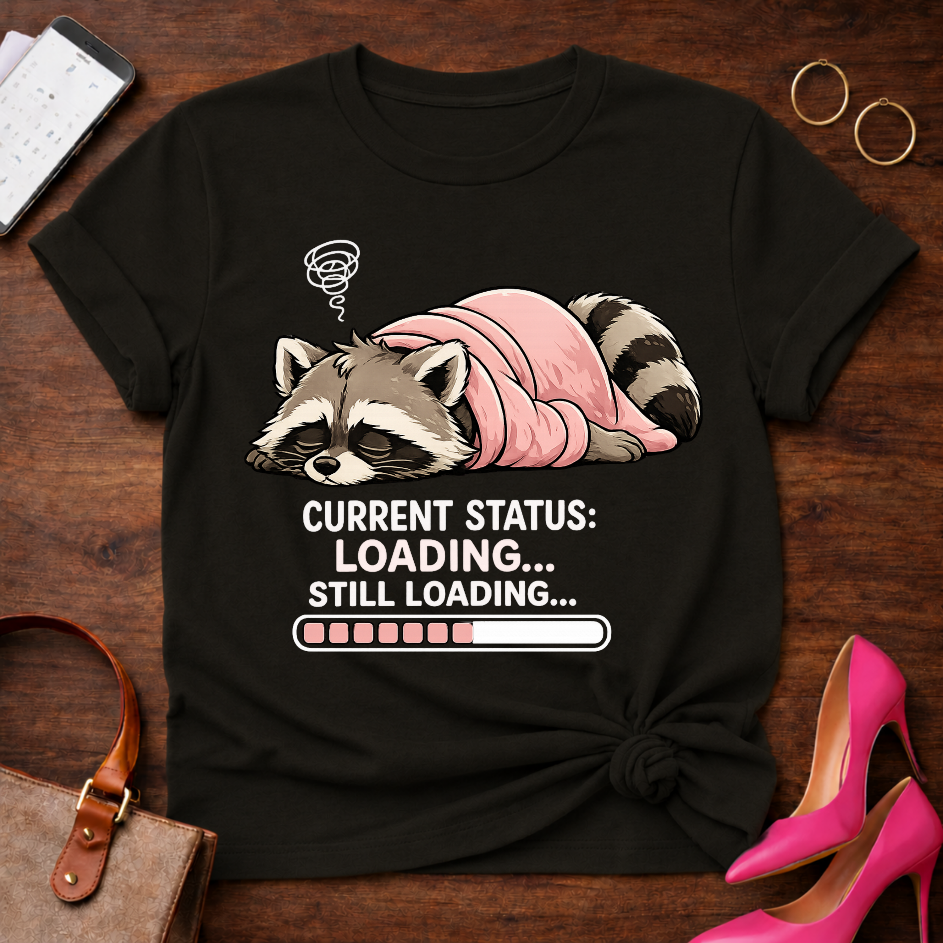 Current Status Loading Graphic T-Shirt