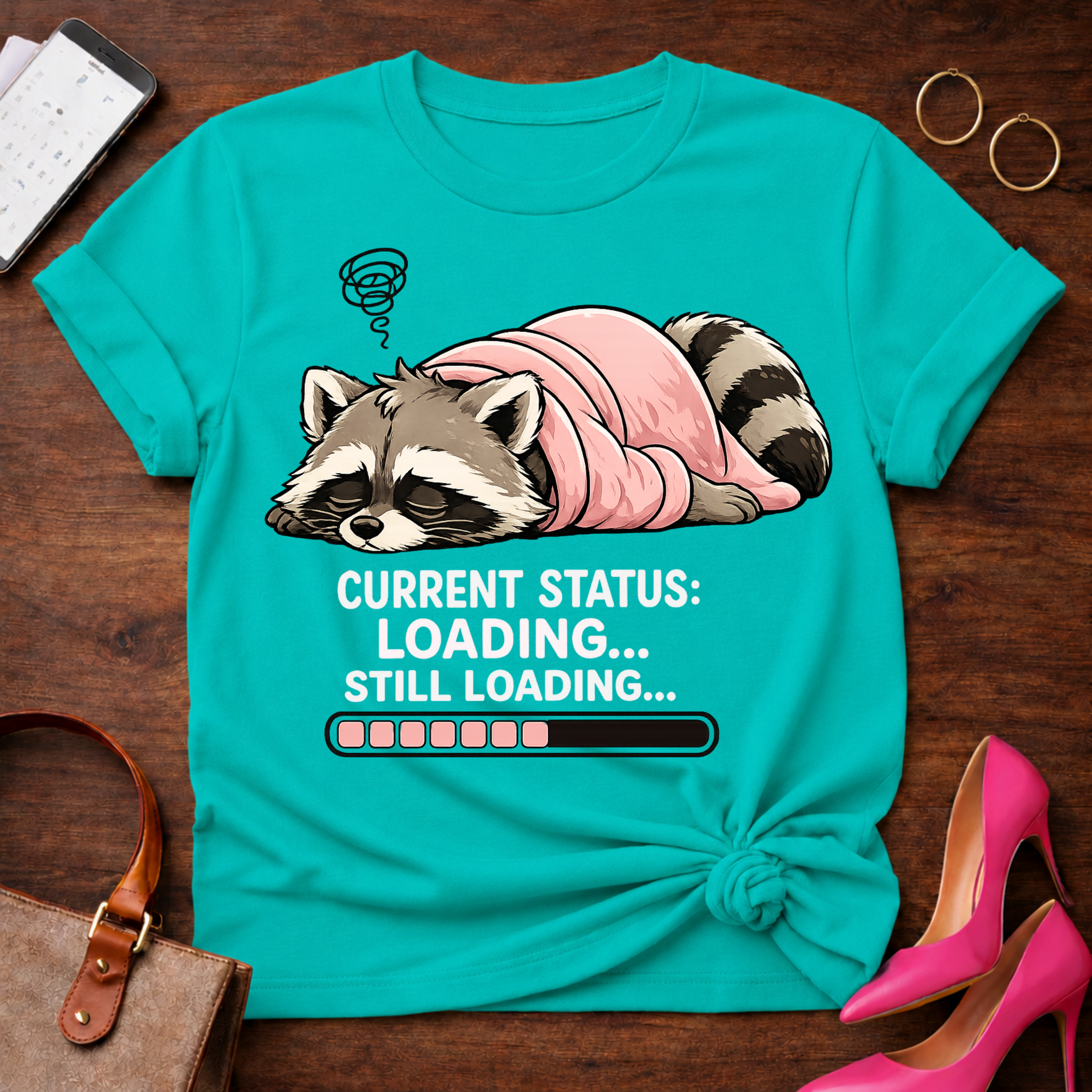 Current Status Loading Graphic T-Shirt