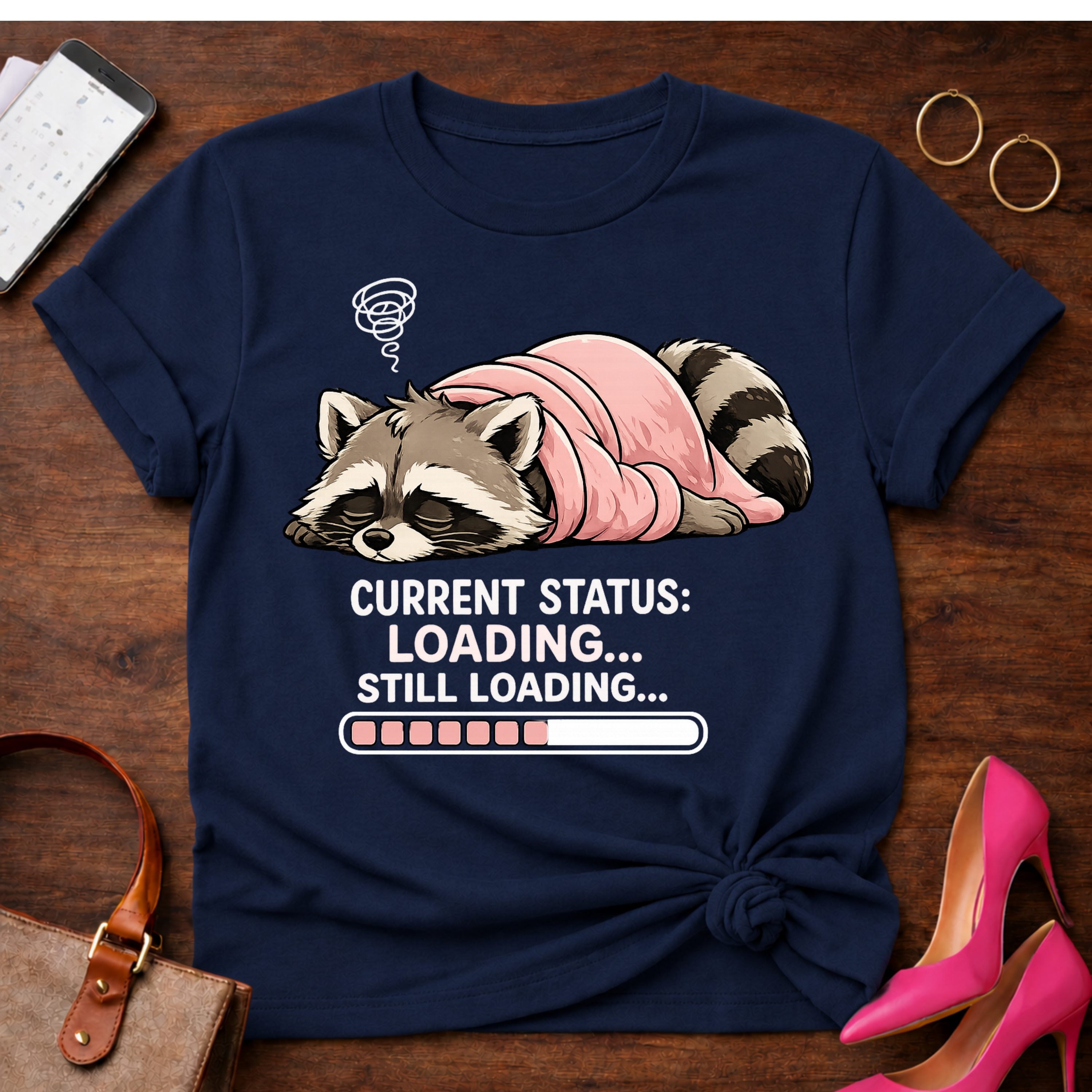 Current Status Loading Graphic T-Shirt