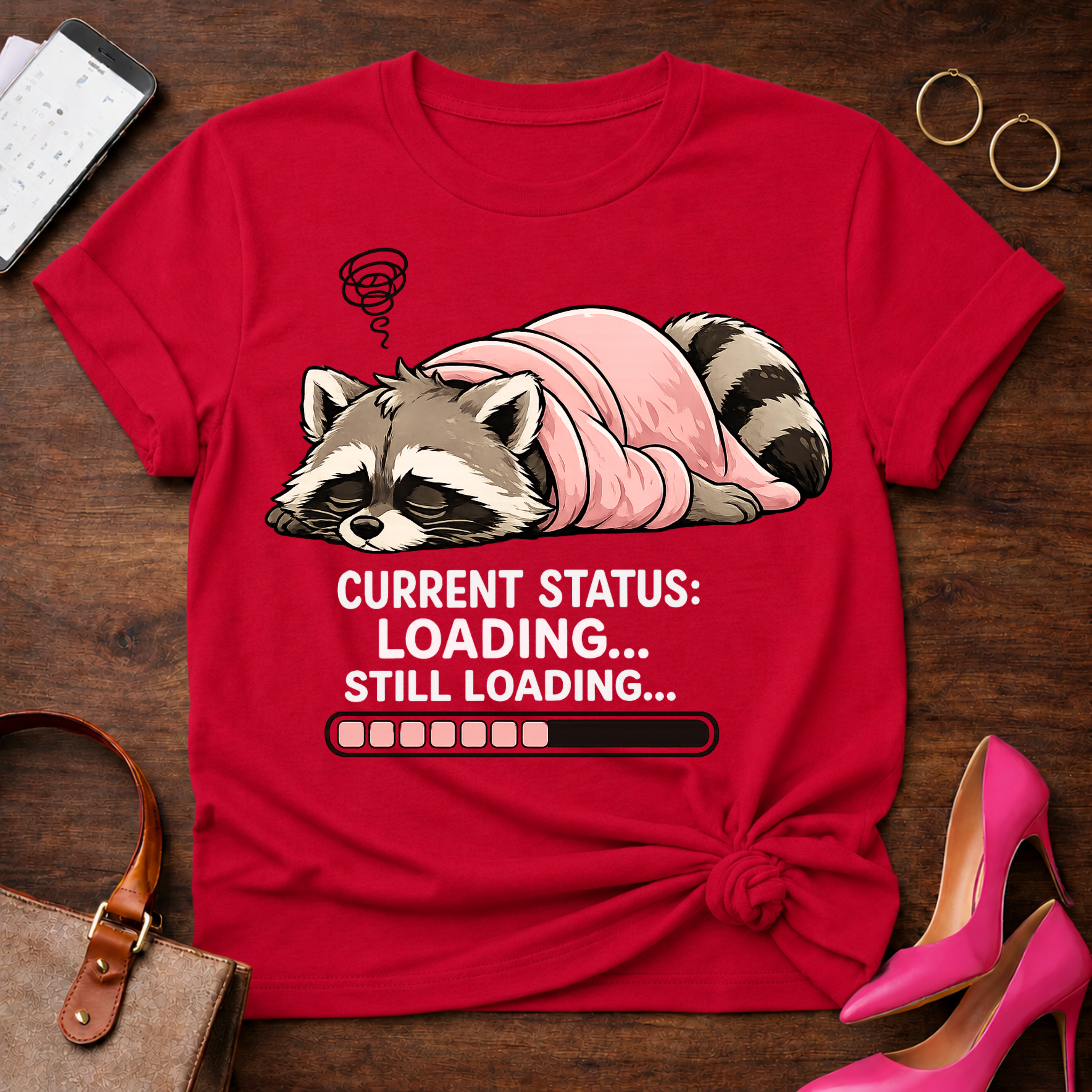 Current Status Loading Graphic T-Shirt