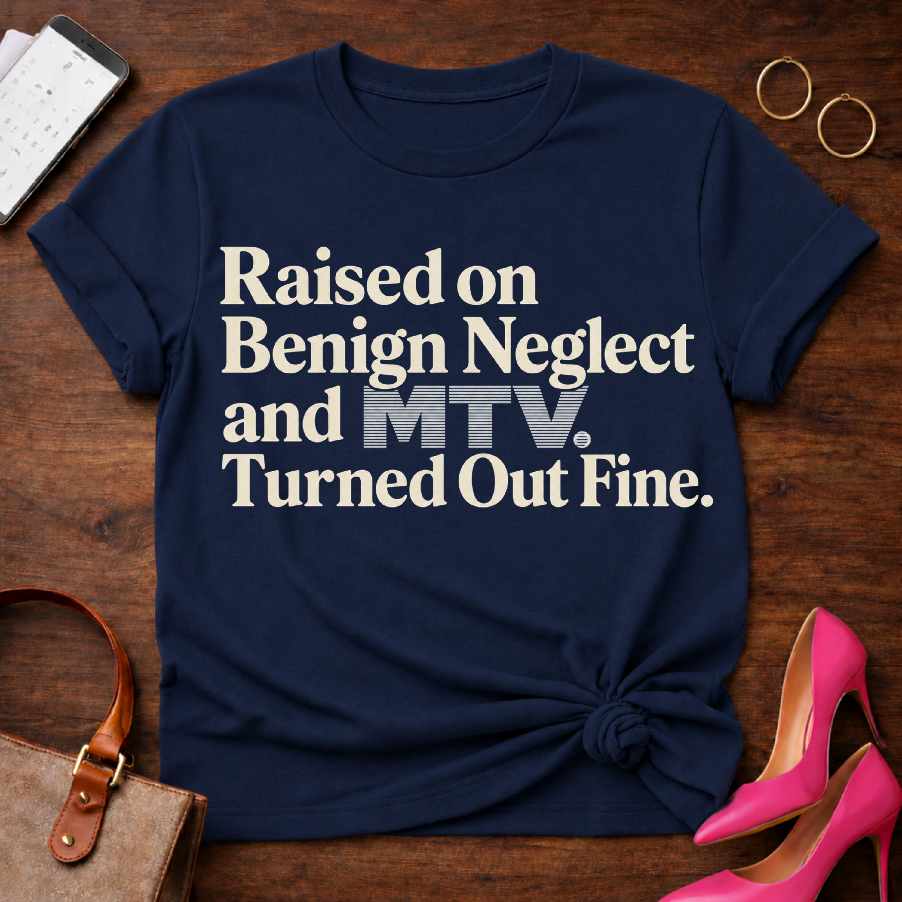 Raised on Benign Neglect. Turned out Fine Graphic T-Shirt