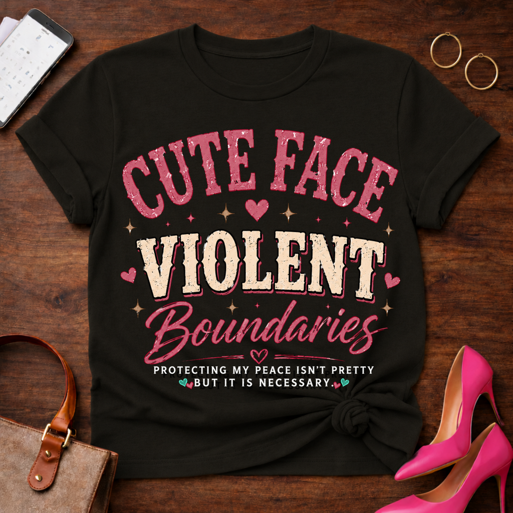 Cute Face. Violent Boundaries  Graphic T-Shirt