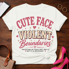 Cute Face. Violent Boundaries  Graphic T-Shirt