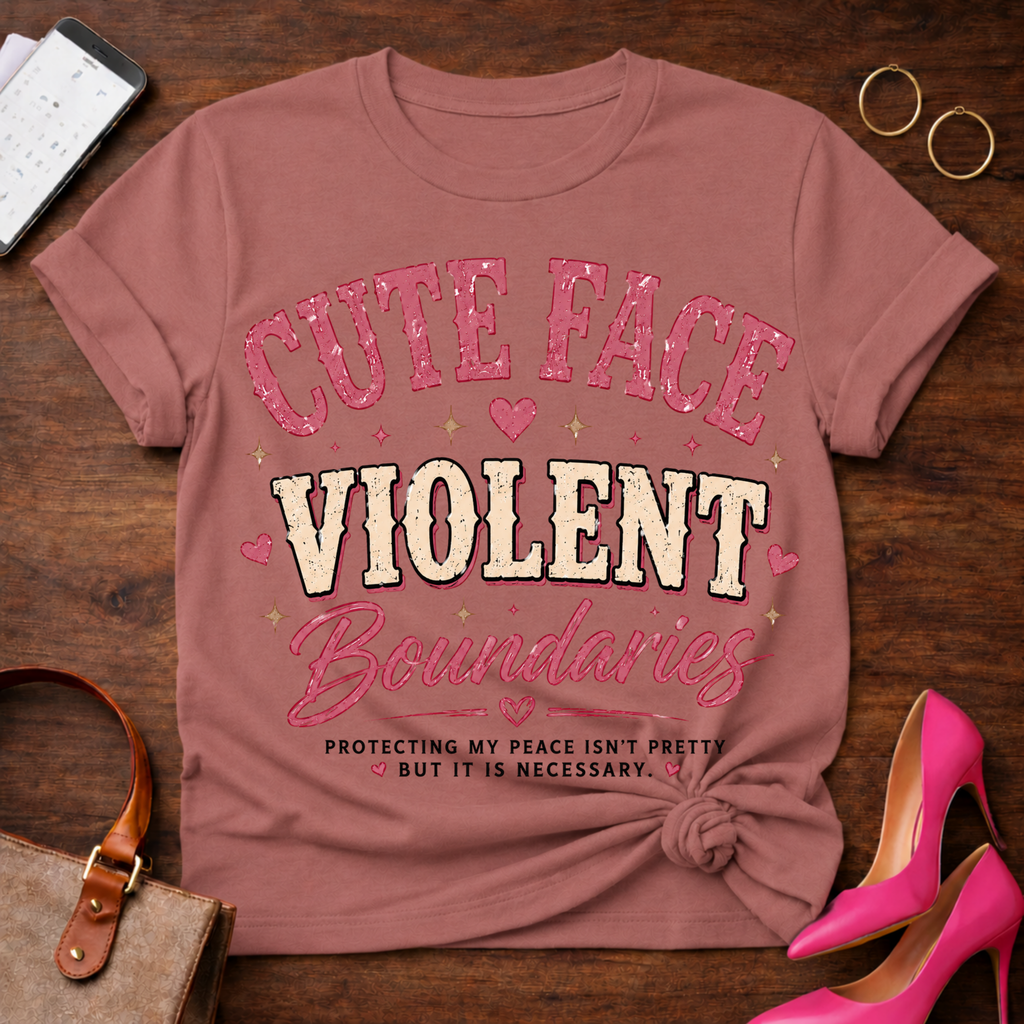 Cute Face. Violent Boundaries  Graphic T-Shirt