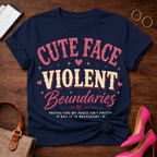 Cute Face. Violent Boundaries  Graphic T-Shirt