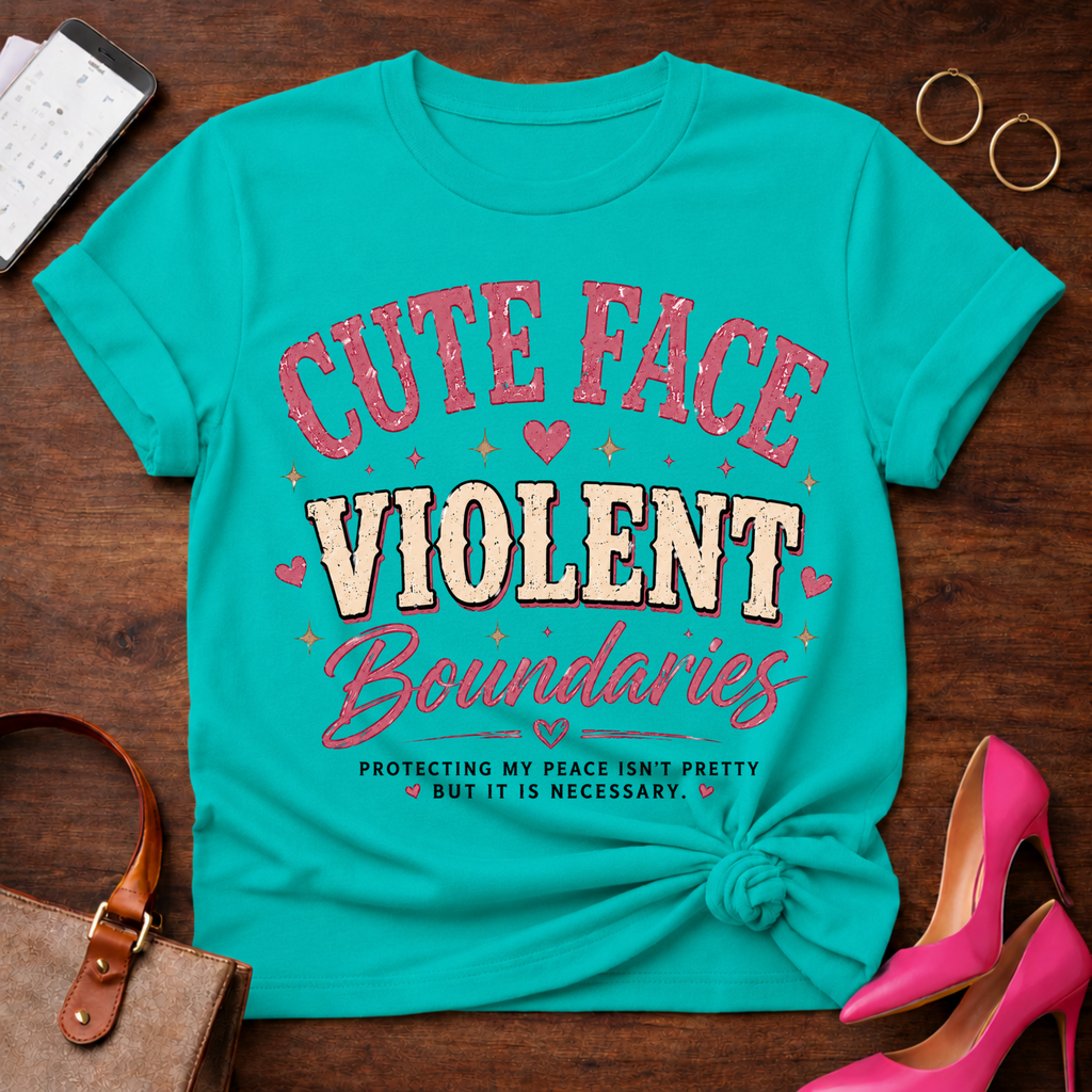 Cute Face. Violent Boundaries  Graphic T-Shirt