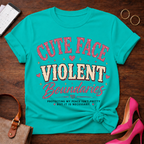Cute Face. Violent Boundaries  Graphic T-Shirt