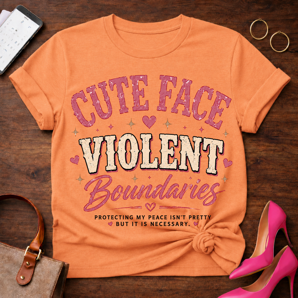 Cute Face. Violent Boundaries  Graphic T-Shirt