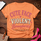 Cute Face. Violent Boundaries  Graphic T-Shirt