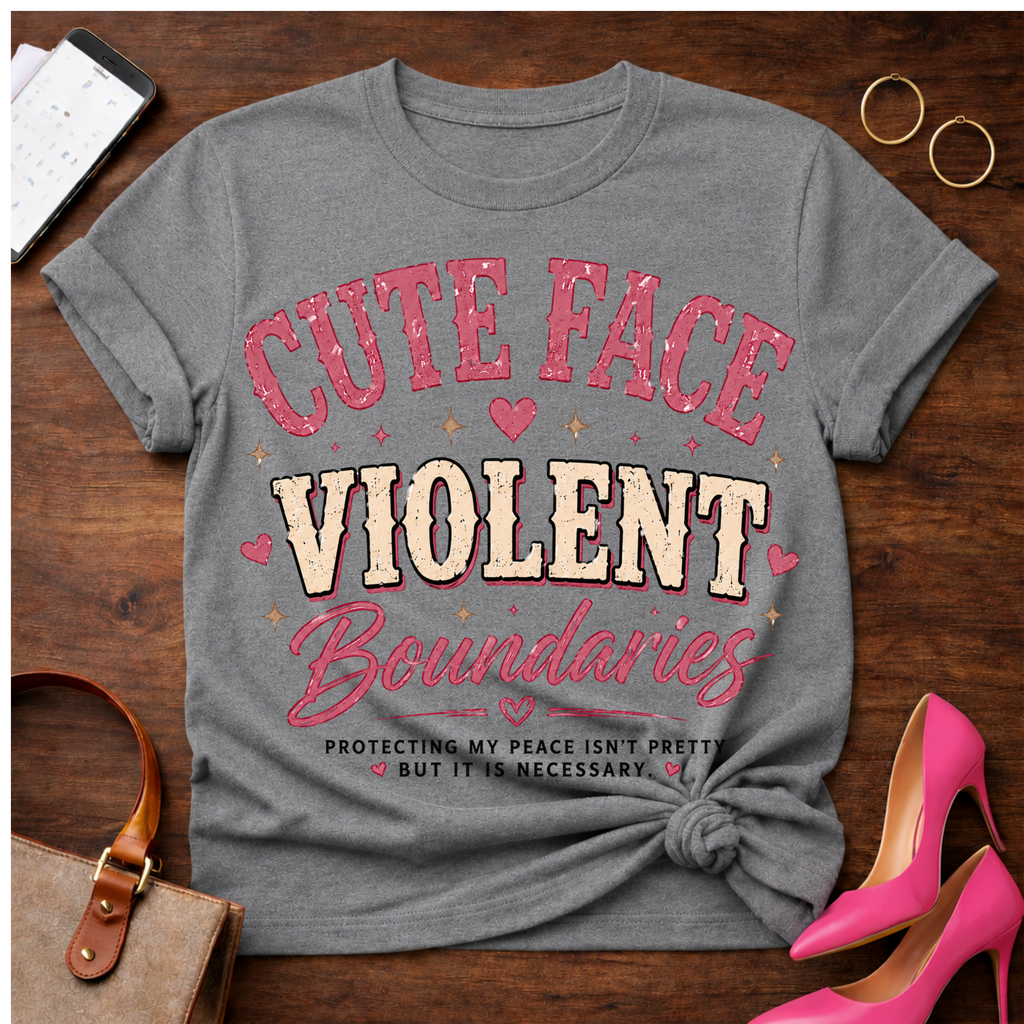 Cute Face. Violent Boundaries  Graphic T-Shirt