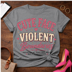 Cute Face. Violent Boundaries  Graphic T-Shirt