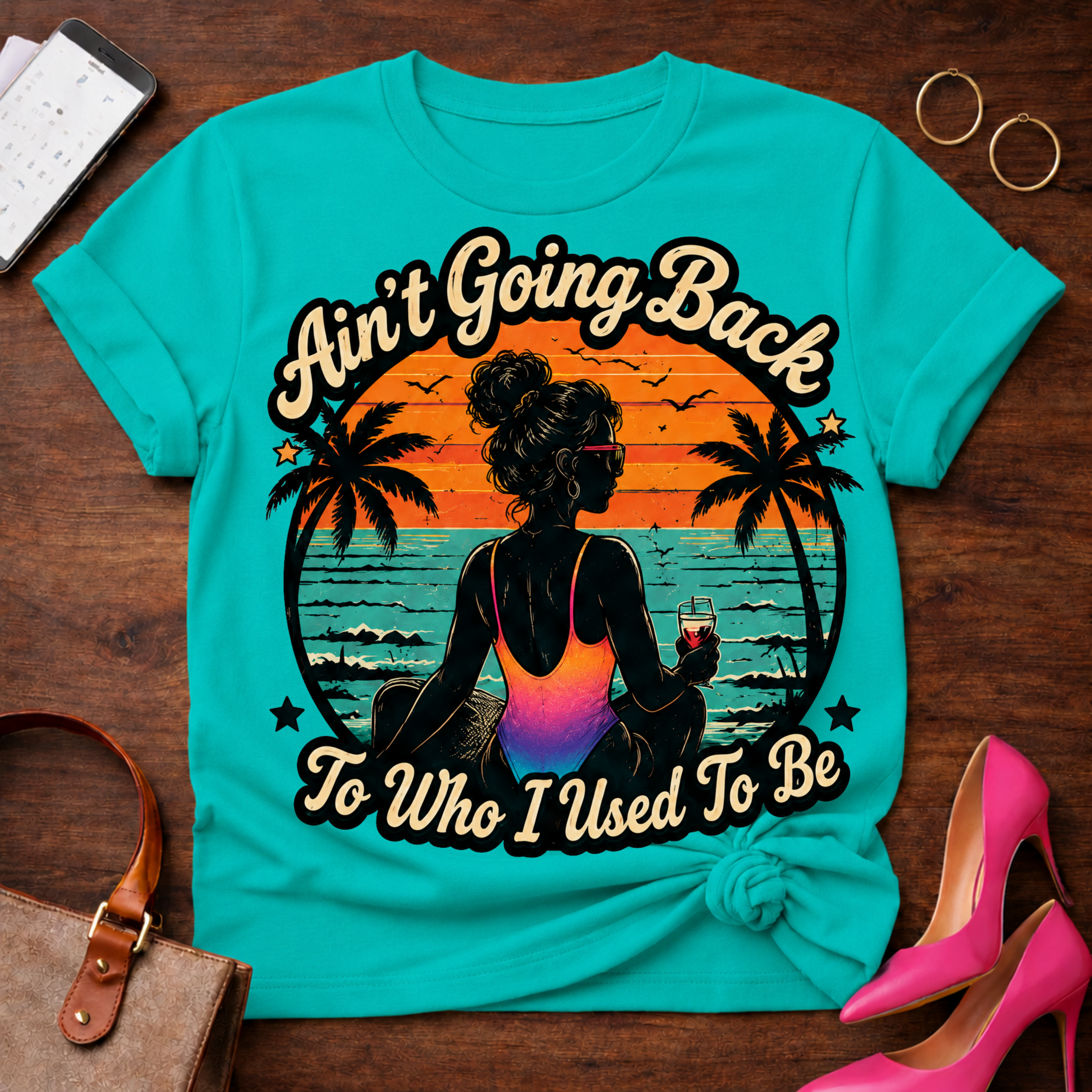 Copy of T-Shirt — "Ain't Going Back To Who I Used To Be" Vintage Quote Tee