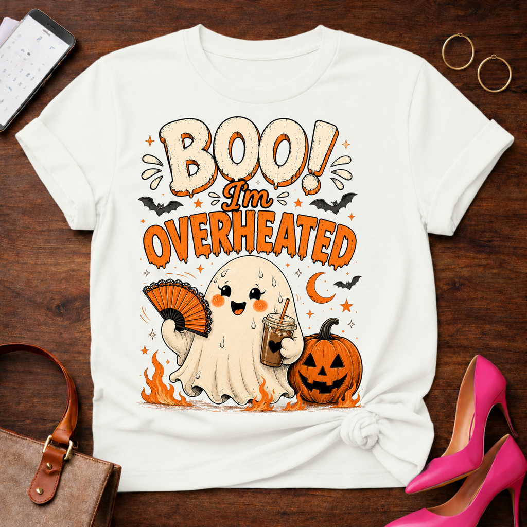Copy of Copy of T-Shirt — "BOO! I'm Overheated" Vintage Quote Tee