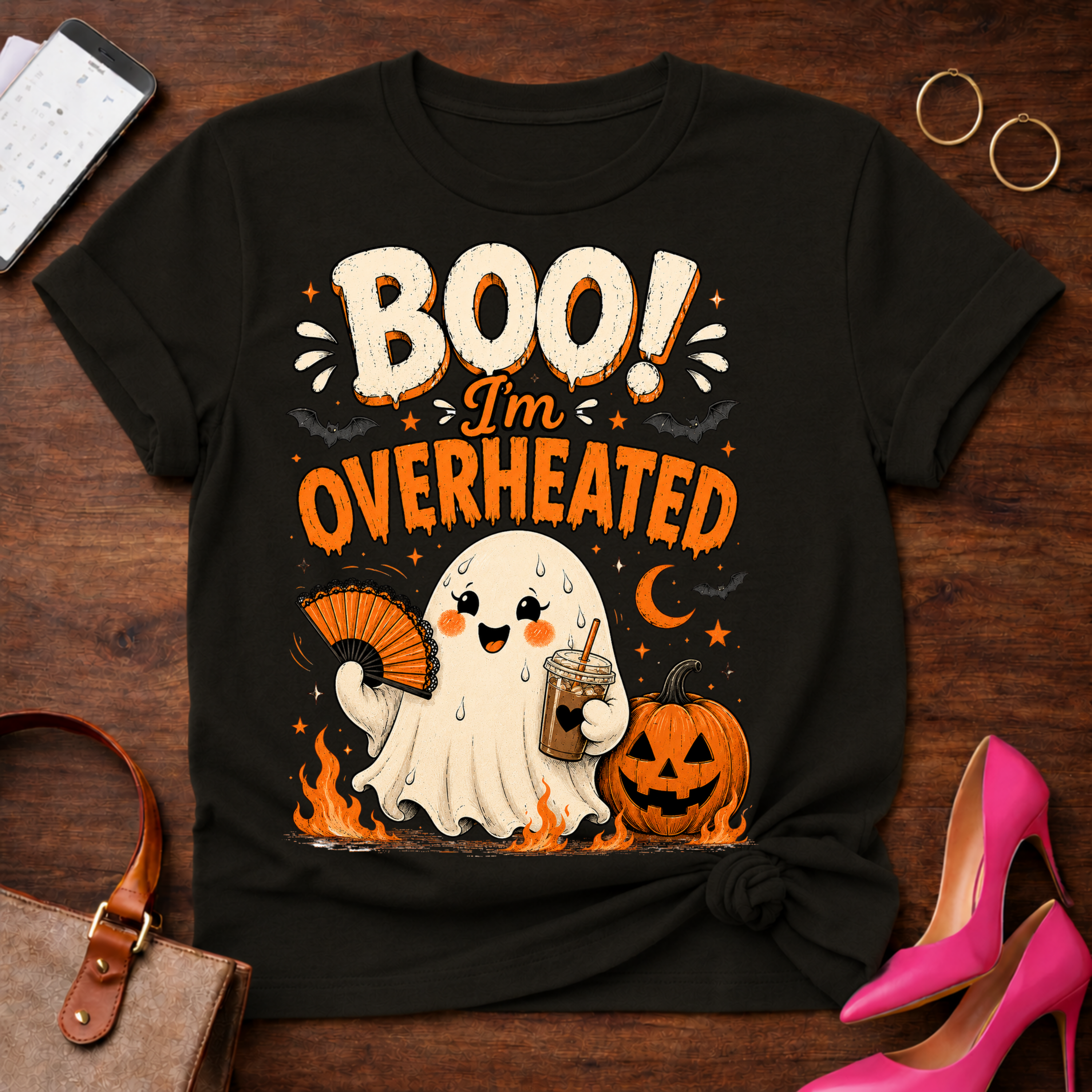 Copy of Copy of T-Shirt — "BOO! I'm Overheated" Vintage Quote Tee