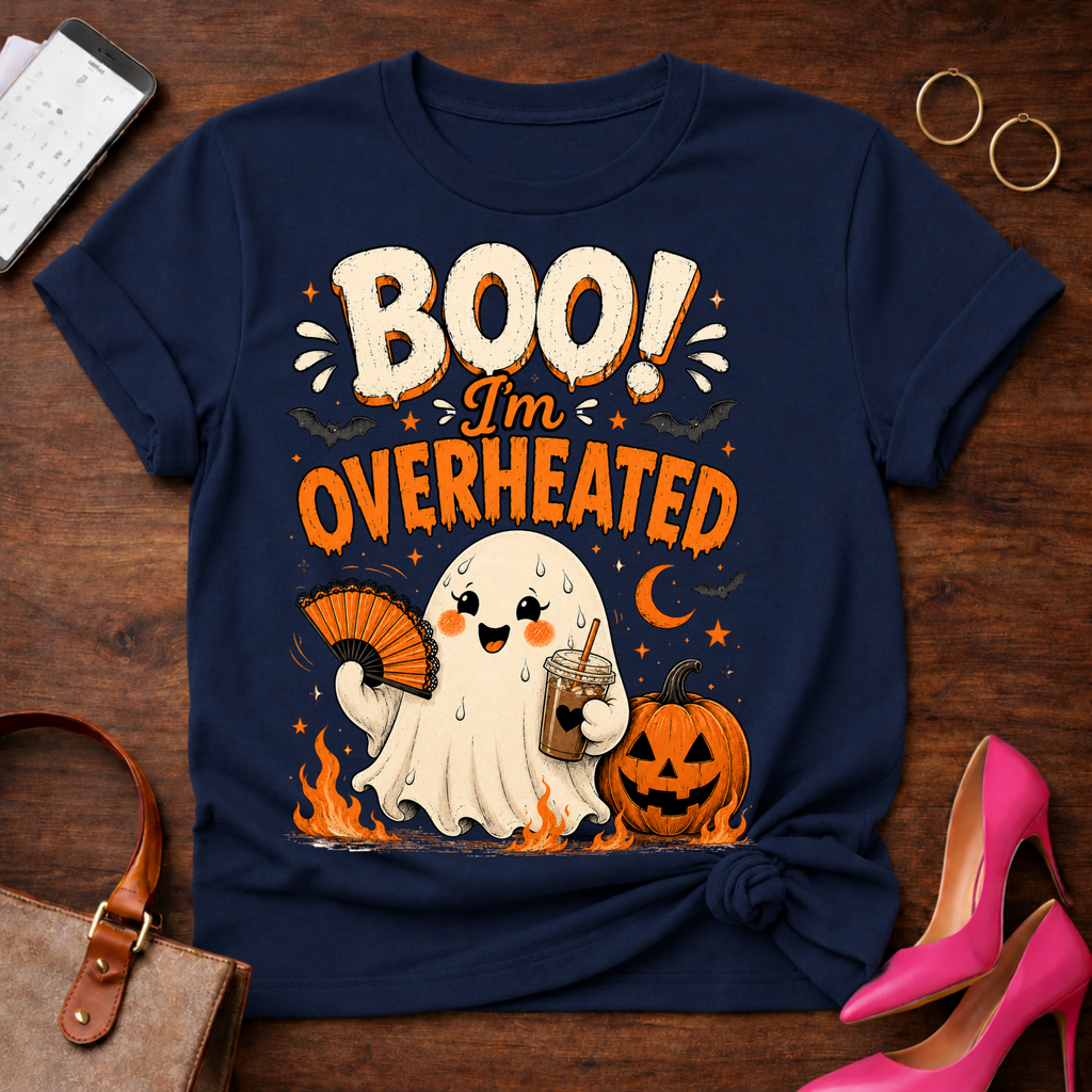 Copy of Copy of T-Shirt — "BOO! I'm Overheated" Vintage Quote Tee