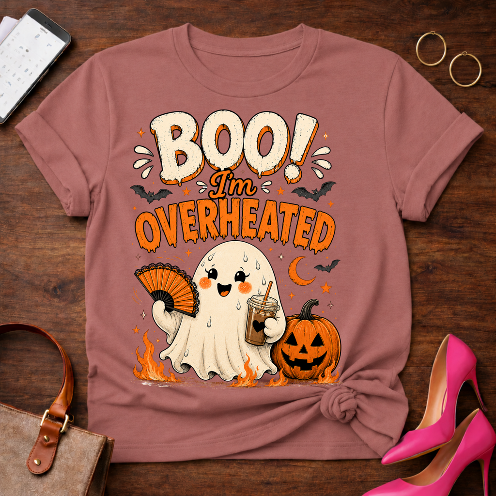 Copy of Copy of T-Shirt — "BOO! I'm Overheated" Vintage Quote Tee