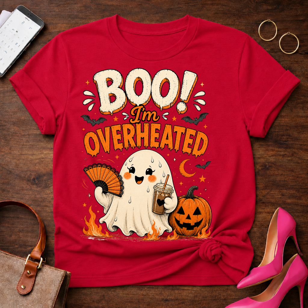 Copy of Copy of T-Shirt — "BOO! I'm Overheated" Vintage Quote Tee