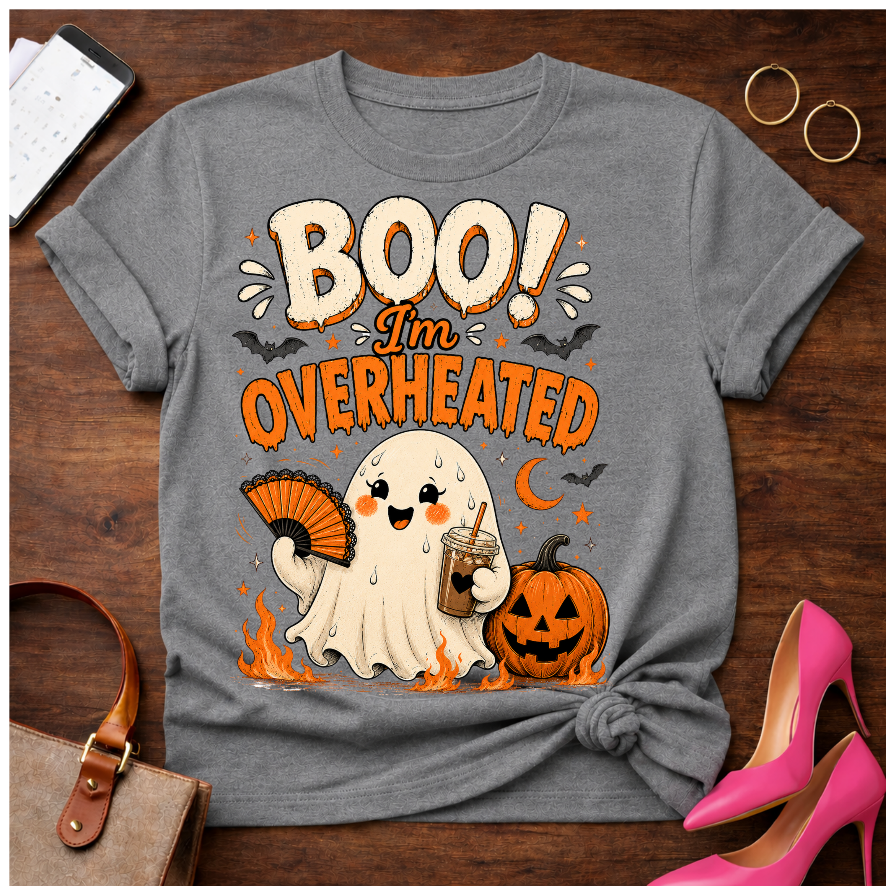 Copy of Copy of T-Shirt — "BOO! I'm Overheated" Vintage Quote Tee