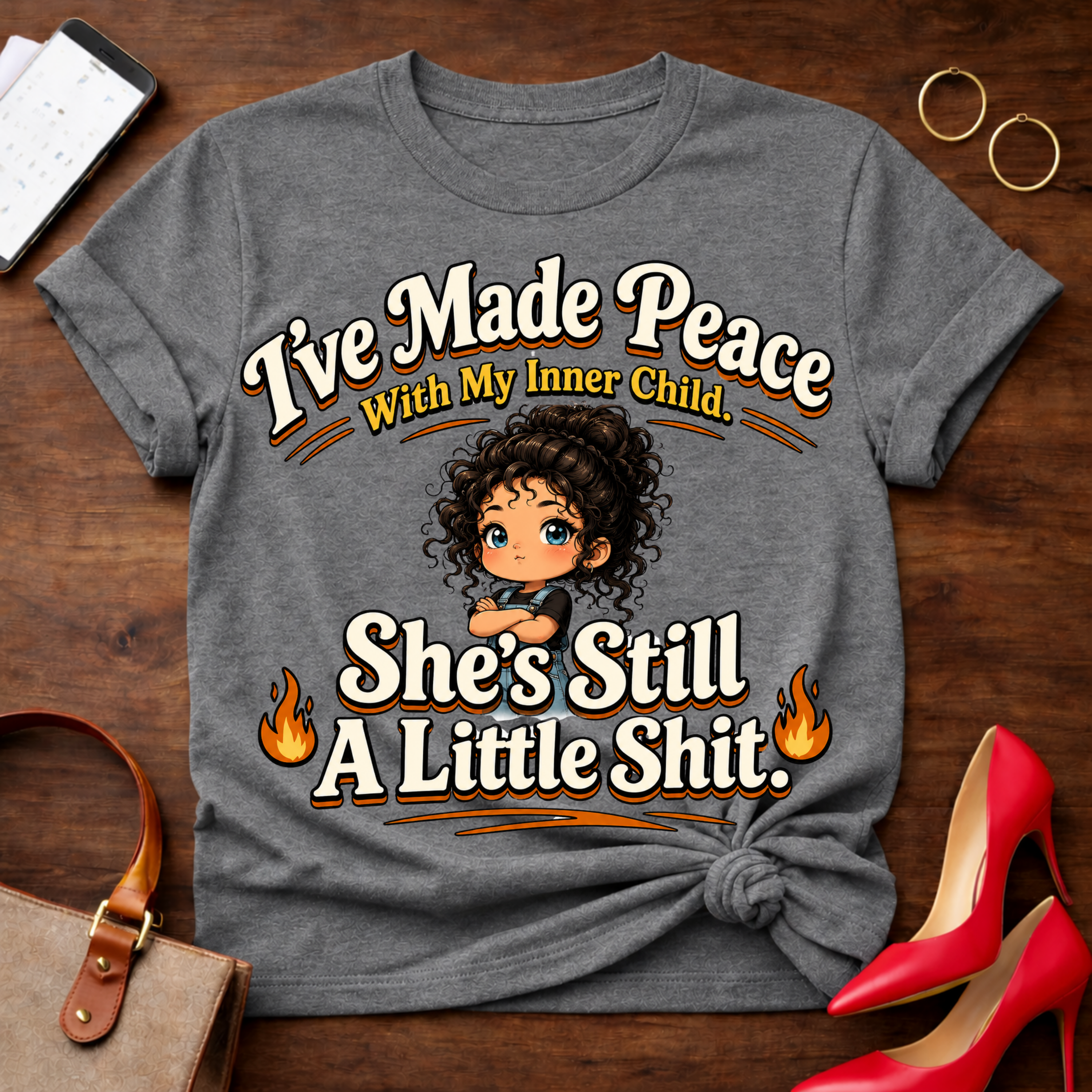 T-Shirt — "Inner Chid" Vintage Quote Tee