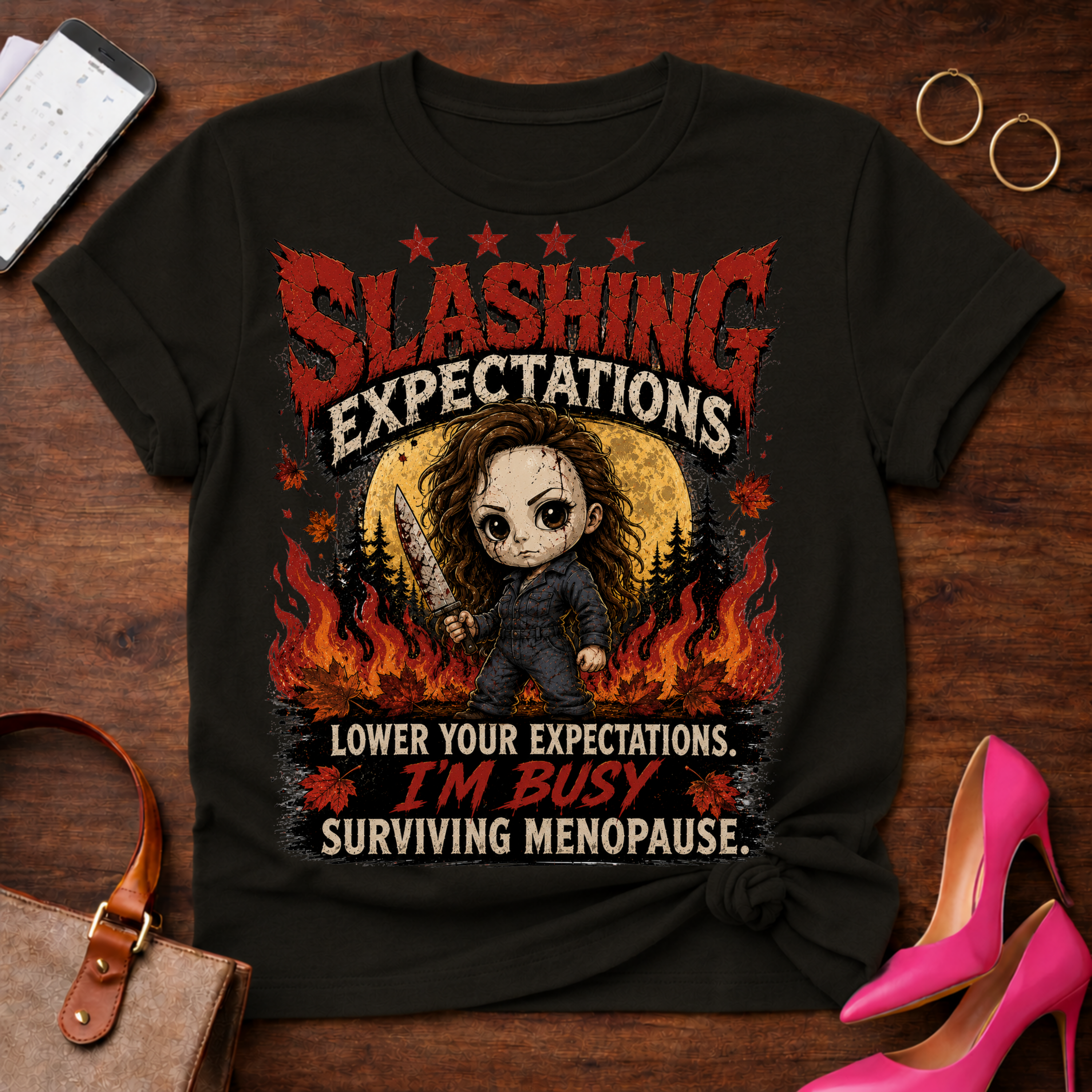 T-Shirt — "Slashing Expectations" Vintage Quote Tee