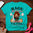 Rage Activated I'm Fine Graphic Tee — Funny Angry Cartoon Shirt