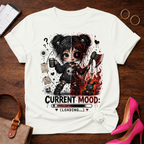 Graphic Tee — "Current Mood: Loading" Horror Cute T Shirt