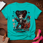 Graphic Tee — "Current Mood: Loading" Horror Cute T Shirt