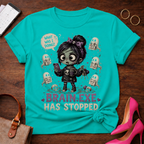 Brain.exe Has Stopped T-Shirt — Cute Zombie Girl Graphic Tee