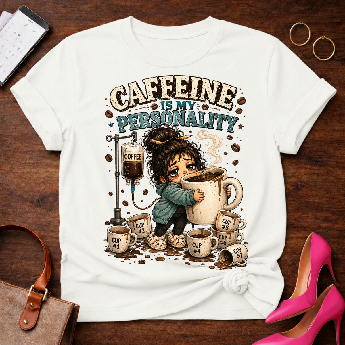 Caffeine Is My Personality Coffee Tee