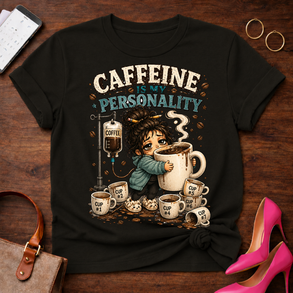 Caffeine Is My Personality Coffee Tee