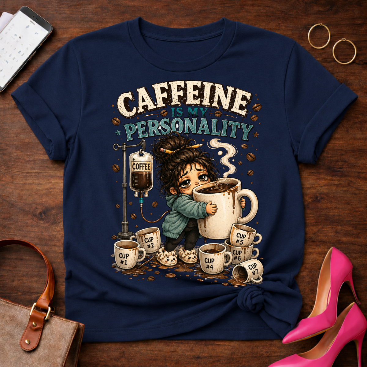 Caffeine Is My Personality Coffee Tee